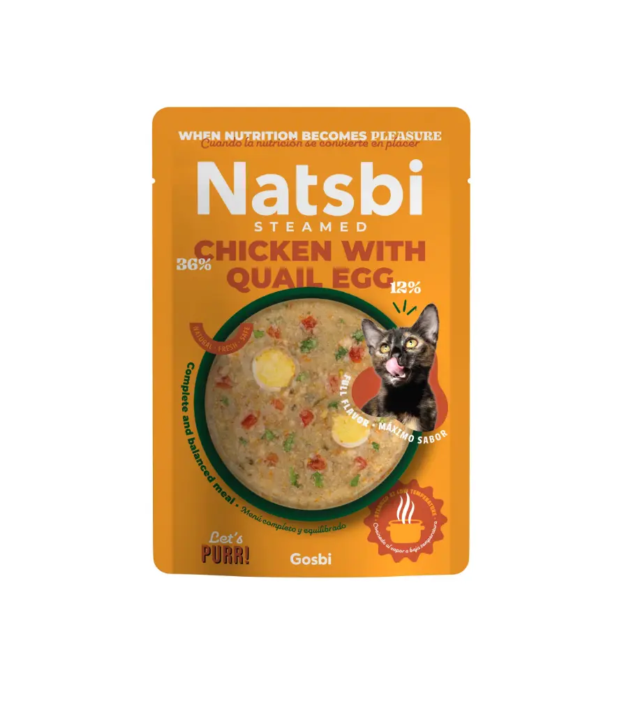 Natsbi Cat Steamed Chicken with Quail Egg